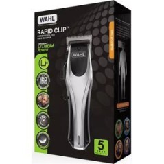 WAHL Rapid Clip Hair Clipper Black & Silver - Professional Precision for Perfect Haircuts!